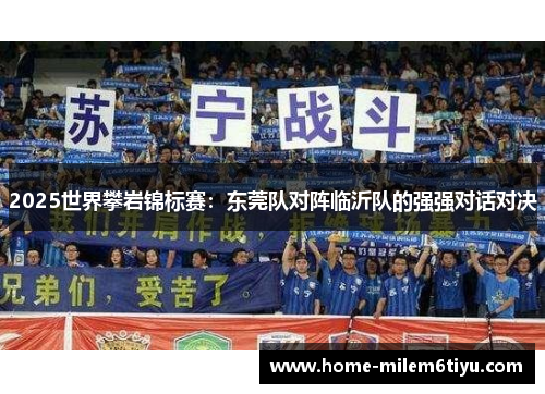 2025世界攀岩锦标赛：东莞队对阵临沂队的强强对话对决